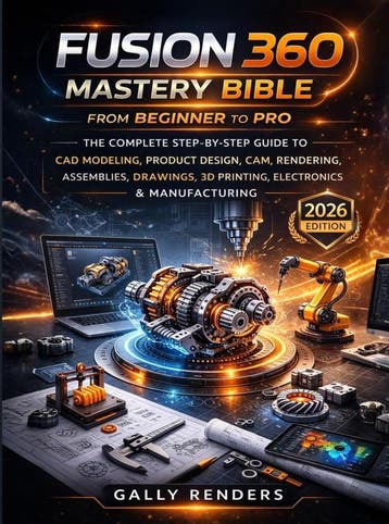Fusion 360 Mastery Bible From Beginner To Pro | Nieuw, Ophalen of Verzenden, Nieuw, Gally Renders