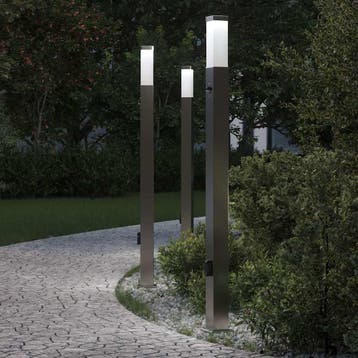 vidaXL Bolderverlichting met sensor en stopcontact 3 stuks, Verzenden, Nieuw