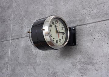 Wandklok - Kappa - Staal, Bakeliet, Plastic, Glas -