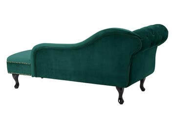 Design chaise longue CHESTERFIELD 170 cm smaragdgroen, Ophalen of Verzenden, Nieuw