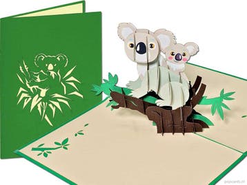 Koala met kind | Geboortekaart jongen meisje baby, Verzenden, Nieuw