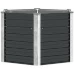 vidaXL Plantenbak verhoogd 129x129x77cm gegalvaniseerd staal, 100 cm of meer, Verzenden, Nieuw, Metaal