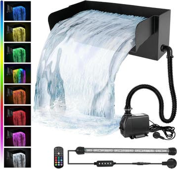 Vijver, waterval, spillway, 30 cm, zwart, roestvrij staal, w, Verzenden, Zo goed als nieuw
