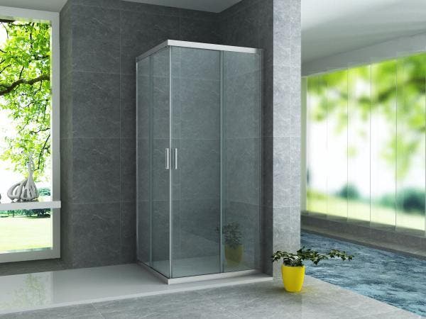 Veiling - Douchecabine Met Dubbele Schuifdeur 80x80x190cm, Doe-het-zelf en Verbouw, Sanitair