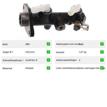 Hoofdremcilinder Kia Pregio 2.7 D (TB) Van 1997-10 tot  - Ho, Auto-onderdelen, Verzenden, Nieuw, Kia