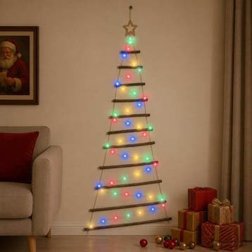 vidaXL Hangende Kerstboom 150 cm 80 LEDs Meerkleurig, Verzenden, Nieuw