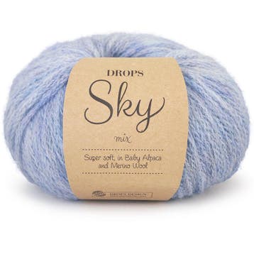 DROPS Sky Mix - 13 licht denimblauw - Wol Garen, Ophalen of Verzenden, Nieuw