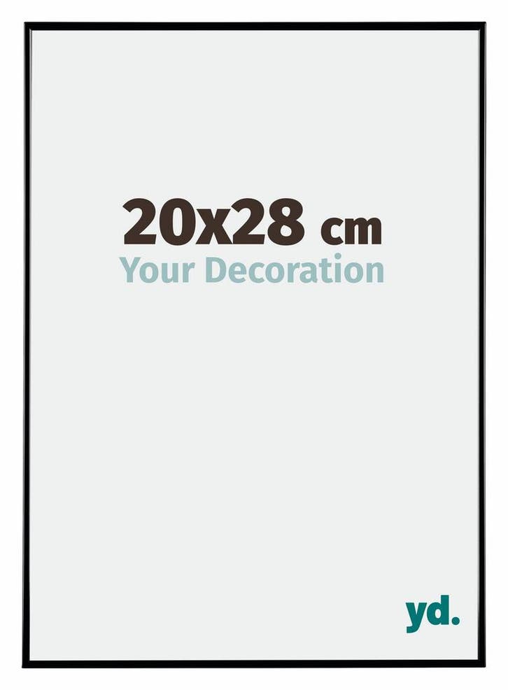 Fotolijst 20x28 cm - Zwart Hoogglans - Kunststof - Evry, Huis en Inrichting, Woonaccessoires | Lijsten, Nieuw, Verzenden