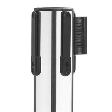 Afzetpaal | Gepolijst RVS | Zwarte band | 96,5cm hoog | 2..., Verzenden, Nieuw in verpakking