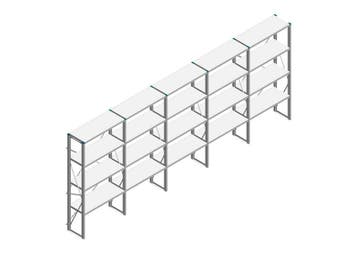 Voordeelrij Nedcon SF Legbordstelling 2000x5030x400mm hxbxd
