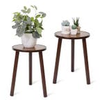 2 ronde bamboe plantenstandaards – decoratief, 42 cm hoog, Verzenden, Nieuw