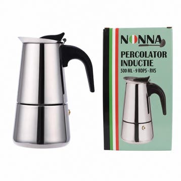 Nonna Percolator 500 ml - Zilver, Verzenden, Nieuw