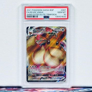 Pokémon Graded card - FA/EEVEE VMAX #087 - Pokémon - PSA 10, Hobby en Vrije tijd, Nieuw