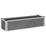 vidaXL Verhoogde plantenbak Grijs 100 x 30 x 22 cm WPC en, Tuin en Terras, Verzenden, Nieuw, Minder dan 60 cm, Minder dan 30 cm
