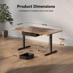 SOLAVERO Elektrisch Bureau 140 x 80 cm, Standing Desk met Ge, Verzenden, Zo goed als nieuw