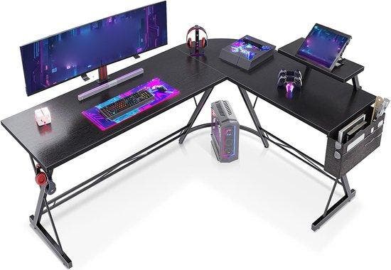 L-vormig Bureau – Hoekbureau met Afgeronde Hoek – 167x120 cm, Huis en Inrichting, Tafels | Sidetables, Verzenden