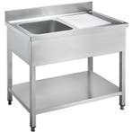 RVS Spoeltafel Bak Links - 1400mm breed - 700mm diep, Ophalen, Nieuw in verpakking