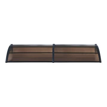 [en.casa] Deurluifel Mellerud afdak 200x100 cm zwart en brui, Verzenden, Nieuw