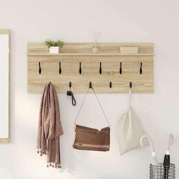 vidaXL Wandgemonteerde kapstok met plank Sonoma Eiken 100 x, Verzenden, Nieuw