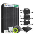 Zonnepanelen Pakket Platdak 2.1 kW 3x 700Wp Micro-omv., Doe-het-zelf en Verbouw, Zonnepanelen en Toebehoren, Ophalen of Verzenden