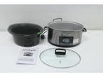 CrockPot CR066 - Slow Cooker - Time Select 5,7L - Zilver, Verzenden, Zo goed als nieuw