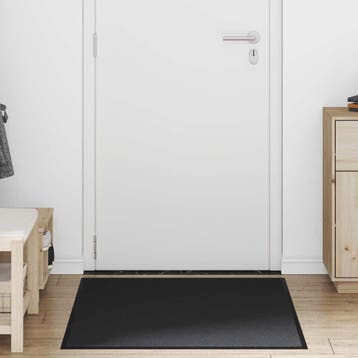 vidaXL Deurmat 90x120 cm zwart, Verzenden, Nieuw