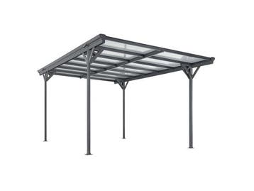 Veiling - Terrasdak / Carport - Platdak - 5 x 3 m - Donkergr, Nieuw