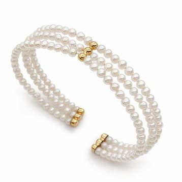 Zonder minimumprijs - Armband - 18 karaat Geel goud - Parel, Nieuw