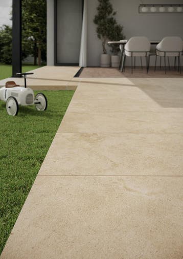 Tuintegel/Terrasstegel Ceramiche Authority Beige 60x60x2, Doe-het-zelf en Verbouw, Tegels, 60 cm of meer, Overige typen, Nieuw