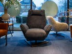 Esila Relaxfauteuil in vol leder met rits stiknaad, showroom, Huis en Inrichting, Fauteuils, Verzenden, Minder dan 75 cm, Nieuw