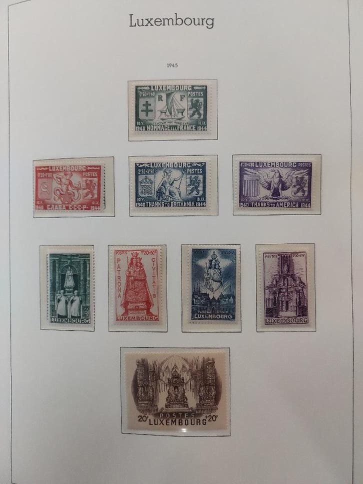 Luxemburg 1945-1989 verzameling in Leuchtturm, Postzegels en Munten, Postzegels | Volle albums en Verzamelingen, Ophalen of Verzenden