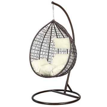 Ei Stoel Tuin XL | Weerbestendig | OP=OP, Kunststof, Bruin, Nieuw, Ophalen of Verzenden