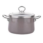 Silesia Izydor vintage hoogglans grijs 8 delige emaille, Huis en Inrichting, Keuken | Potten en Pannen, Ophalen of Verzenden, Nieuw