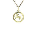 Gouden hanger sterrenbeeld Ram 14 karaat, Verzenden, Zo goed als nieuw, Goud