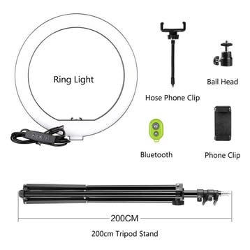 26 cm LED Ringlamp met Statief USB Dimbaar, Verzenden, Nieuw
