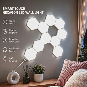 Modulaire Hexagon LED Wandlampen - Touch Control, Dimbare Sf, Verzenden, Nieuw