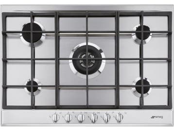 SMEG P272XGHNLK - Gaskookplaat - 5 branders - RVS - 70 cm, Verzenden, Zo goed als nieuw