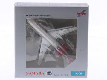 Schaal 1:500 Herpa 502337 Tupolev Tu-154B Samara Airlines..., Ophalen of Verzenden, Zo goed als nieuw