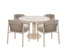 4 Seasons Outdoor Allora tuinset latte met Sarah tafel met, Ophalen of Verzenden, Nieuw
