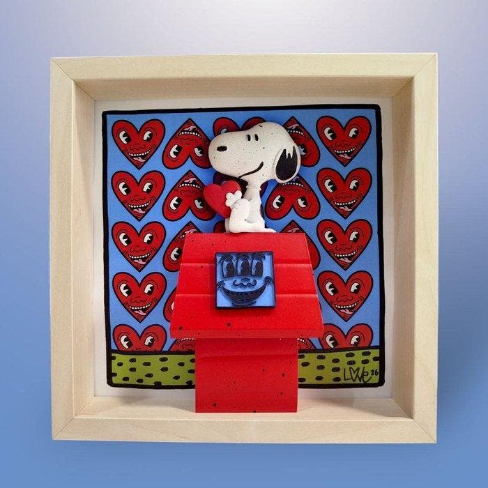 Love Proyect (XXI) - Snoopy Hearts Haring, Antiek en Kunst, Kunst | Designobjecten