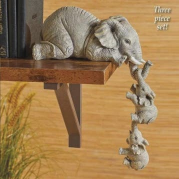 Schattige Olifanten Familie Figuur - 3-delige Resin Decorati, Verzenden, Nieuw