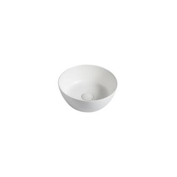 Waskom Lia 35x35x14cm mat wit inclusief afvoerplug, Verzenden, Nieuw