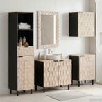 vidaXL Badkamer Sets 5 pcs Witte Was Afwerking Massief Mango, Huis en Inrichting, Verzenden, Nieuw, Overige typen