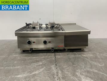 RVS Kupperbusch Dubbele Friteuse 2 x 10 liter 2 x 400V, Ophalen of Verzenden, Gebruikt