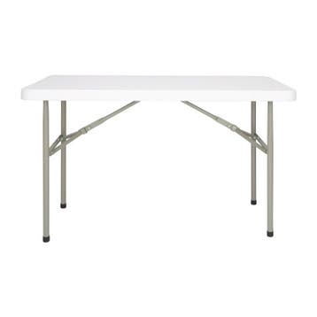 Inklapbare Buffettafel | Kunststof/Staal | Wit Blad | Grijs, Verzenden, Nieuw in verpakking