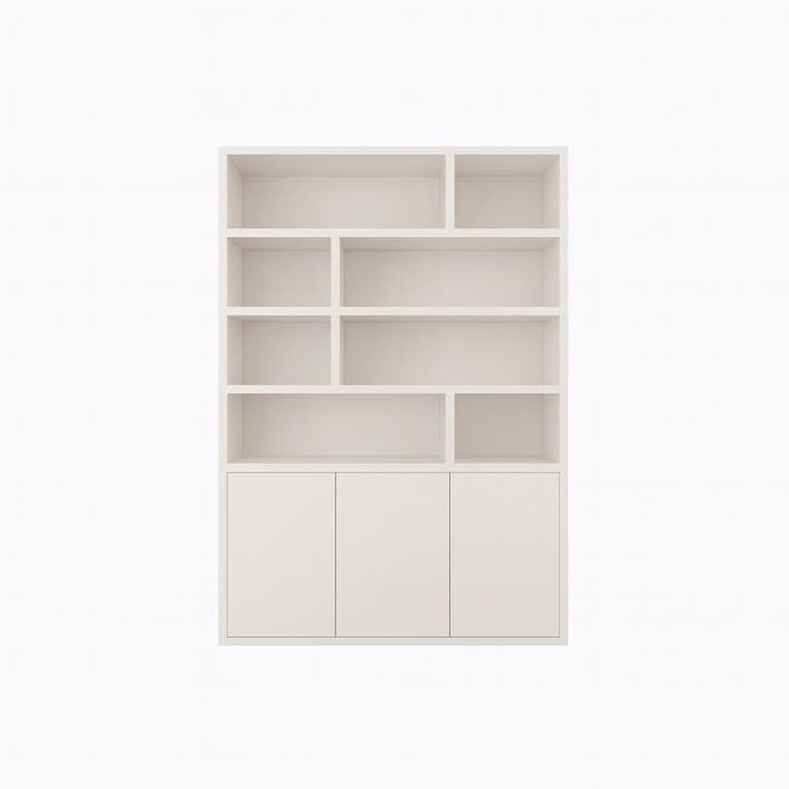 123Kast - Vakkenkast Mendoza 03 - 150x35x220H cm - 3 push to, Huis en Inrichting, Kasten | Overige, Nieuw, Verzenden