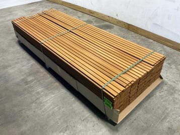 Veiling - 25x ThermoWood Ayous Rib3 gevelbekleding 240x14x1,, Doe-het-zelf en Verbouw, Hout en Planken, Nieuw