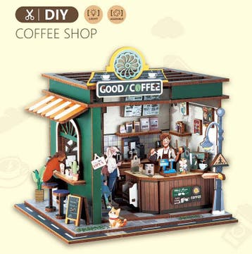 PlayfulMario Koffiebar - Coffee Shop met verlichting 120..., Verzenden, Nieuw