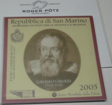 San Marino 2 Euro 2005 Galileo Galilei Jahr der Physik, Verzenden