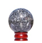 Prestige 100 mm grijze larvikietbol – premium gepolijste